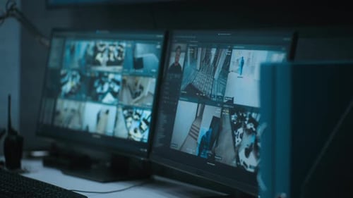 Monitoring Security Cameras in Modern Office Workplace