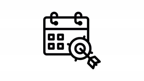 Minimalist Calendar Target Goal Achievement Animation