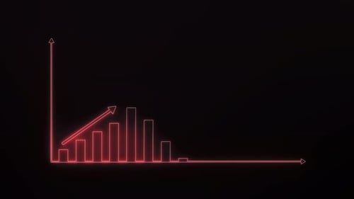 Red Neon Business Bar Growing Animated