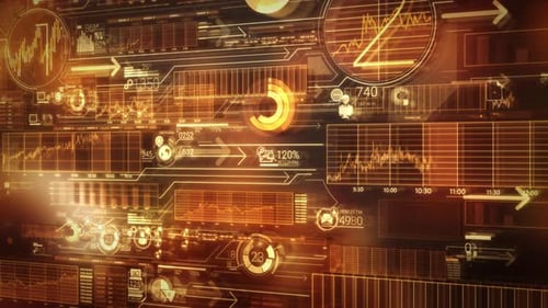 Futuristic Digital Data Interface Animation