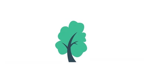 Flat Design Tree Growth Animation