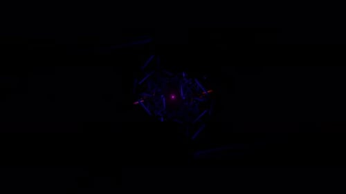 Motif psychédélique multicolore futuriste sur boucle VJ transparente