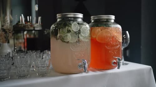 Refreshing Fruit Infused Beverages at an Event