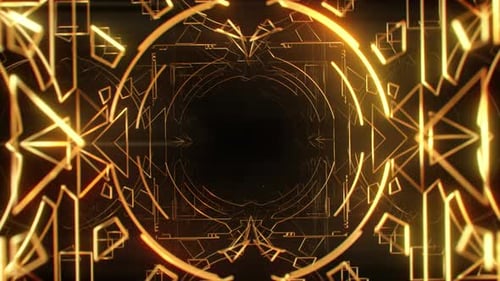 Golden Art Deco Background 4K