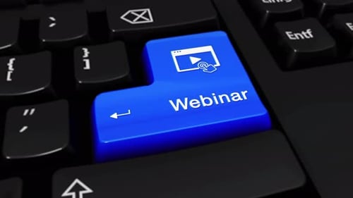 Webinar-Round Motion-Tastaturtaste auf