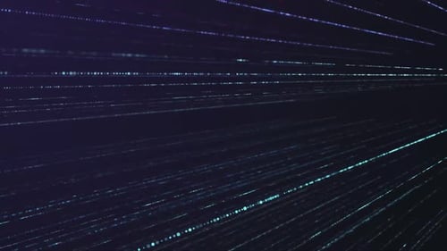 Futuristic Digital Particle Lines Flowing Background