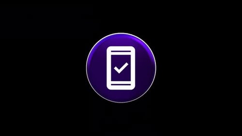 Animated 3D Phone with Checkmark Icon Rotation