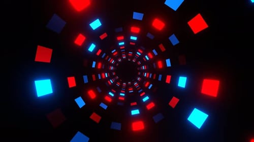 Red And Blue Flashing Rotation Lights Background Vj Loop In 4K