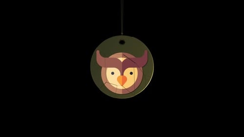 Abstract Geometric Owl Reveal Animation
