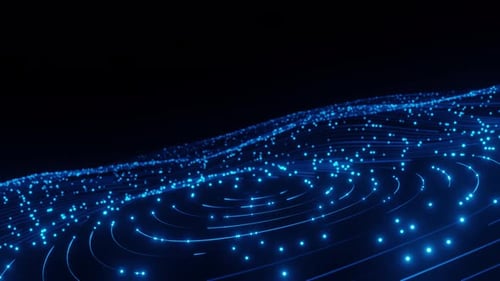 big data wave circle background