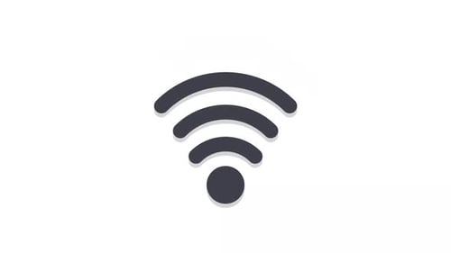 Flat Design WiFi Signal Loading Animation
