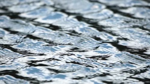 Sun Reflecting on Sparkling Sea Lake Water Surface Ocean at Sunset Sunrise Sunrays Flickering in