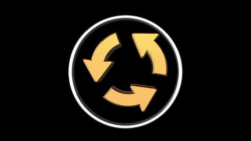 3D Circle Arrow Loop Animation