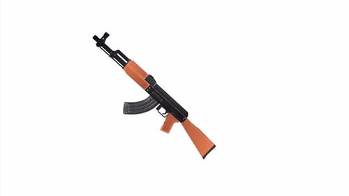 Ak Rifle 3d object rotating loop