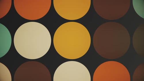 Retro Shifting Color Circles Seamless Looping Background