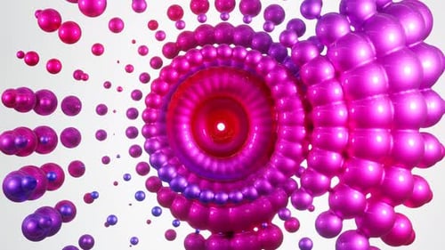 Hypnotic Seamless Loop Motion Graphics with Rotation Liquid Spheres