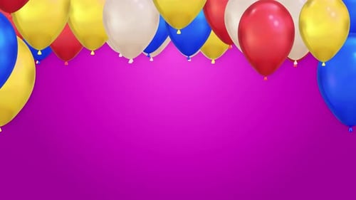 Abstract of Multicolored Balloons Fly on White Alpha Channel