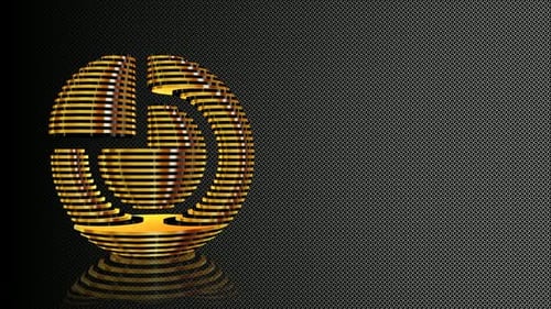 Golden Abstract Geometric Morphing Animation