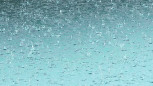 Raindrop Reflections on Water Surface