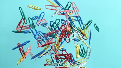 Different School Objects Fly and Fall Filmed on a Highspeed Camera at 1000 Fps