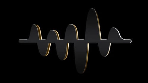 Sound Waves Icon 3d Loop