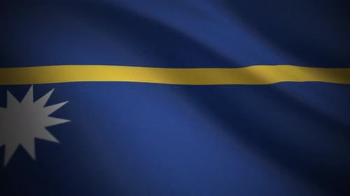 Stoffsimulation der Flagge von Nauru — Bewegte Grafiken