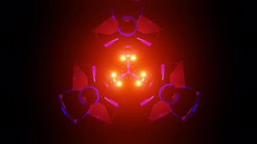 Neon Lights Form a Vibrant Abstract Loop in This Seamless Hypnotic VJ Background