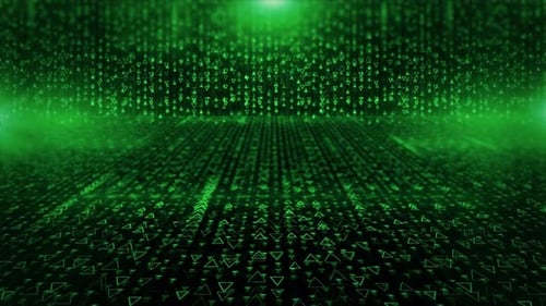 Futuristic Digital Data Flow Tunnel Background