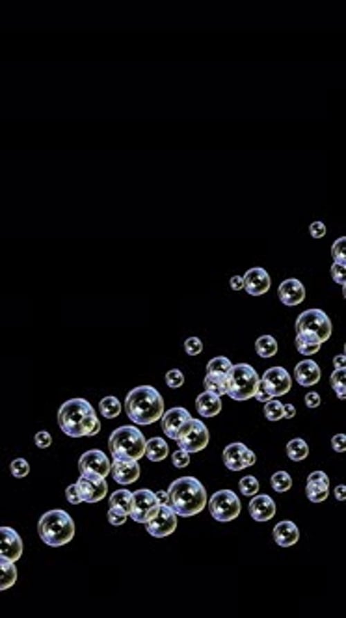 Vertical Floating Water Bubbles Dreamy Aquatic