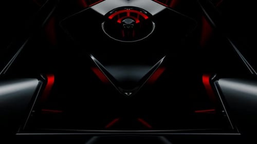 Abstract Futuristic Metallic Red and Black Background Animation