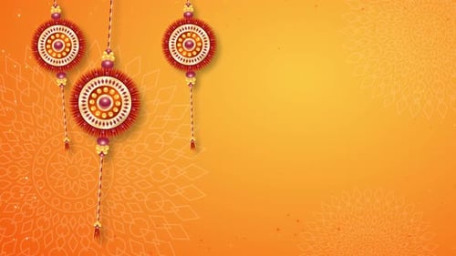 Traditional Indian Rakhi Festival Background Animation with Cultural Ornaments