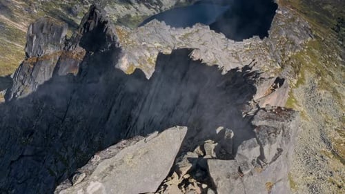Aerial View of a Mountain Range