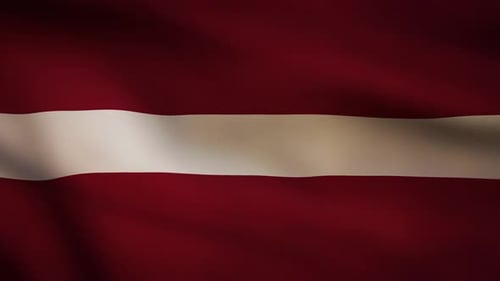 Realistic Latvian Flag Waving Loop Animation