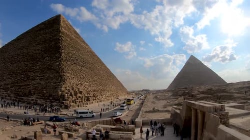 Two of three pyramids Giza Perspective