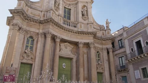 Ancient Cathedral Architecture in Catania Sicily