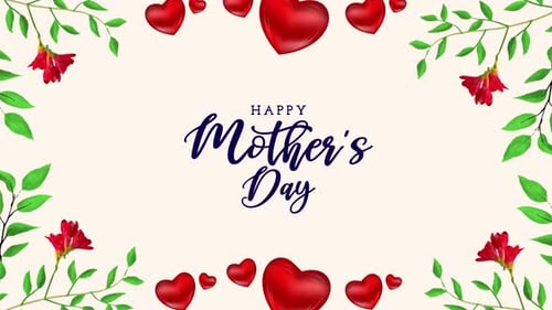 Happy Mother's day animated motion graphics V6