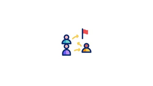 Animiertes Teamwork-Symbol