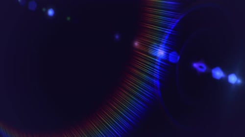 Rainbow light streaks in dark space