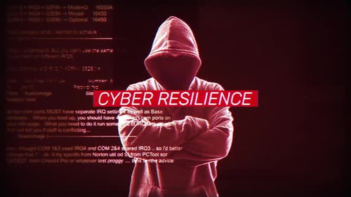 Cyber-Resilienz Trendige und mächtige Wörter auf dem digitalen Bildschirm Nachricht auf dem Computerbildschirm