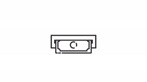 Canal Alpha de Ícone de Linha Animada Atm