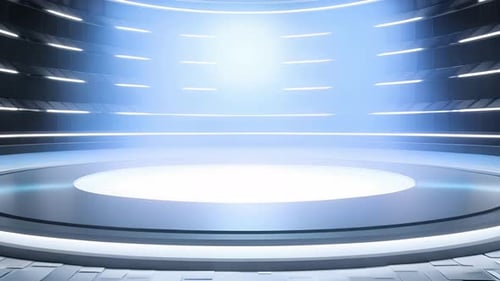 Futuristic Virtual Studio Stage Background Loop