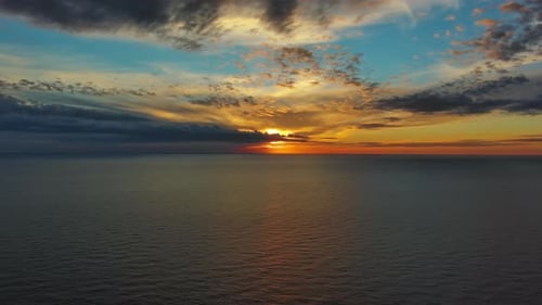 Sea Surface and Beautiful Sunset