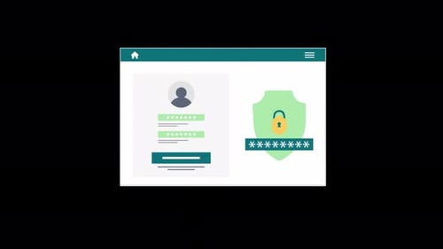 Vídeo animado sobre um forte conceito de segurança - transparente