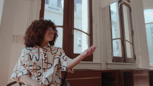 People Talking in Urban Workplace Meeting