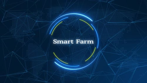 Smart Farm Text Effect Technology Background