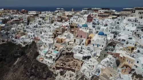 Aerial View of Oia, Santorini, Greece