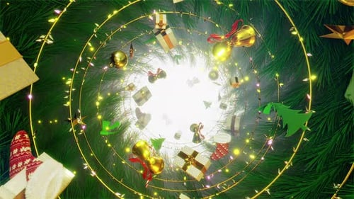 Celebrating Christmas In Tree 02 4K