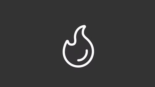 Animated Burning White Line Icon