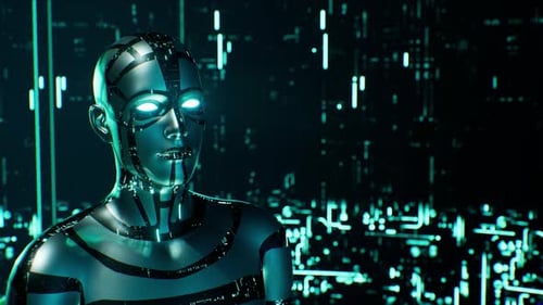 KI-Roboter im Cyberspace