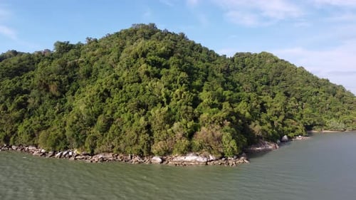 Rotation and view the natural jungle and sea